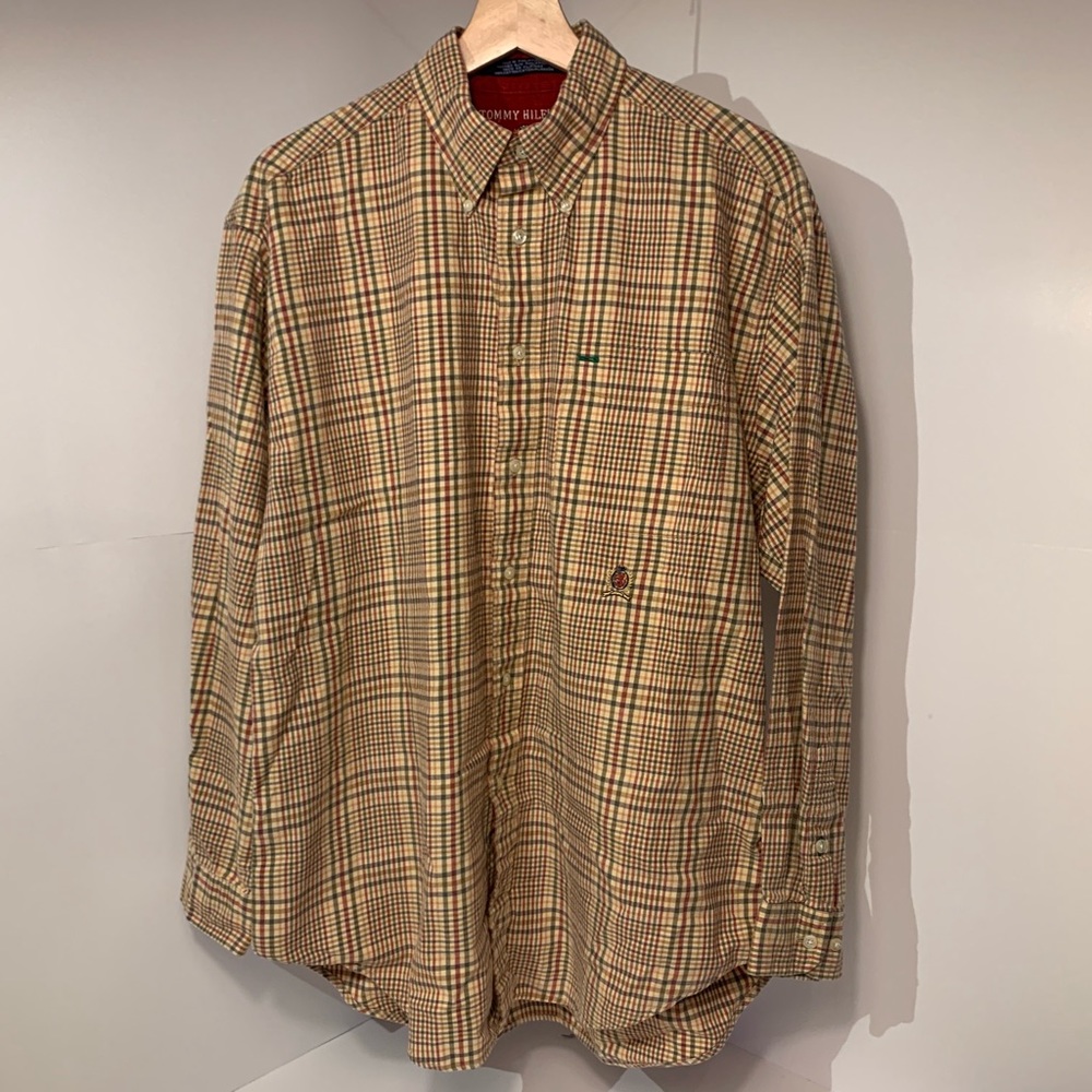 Tommy Hilfiger Button Down Long Sleeve Shirt Sz M